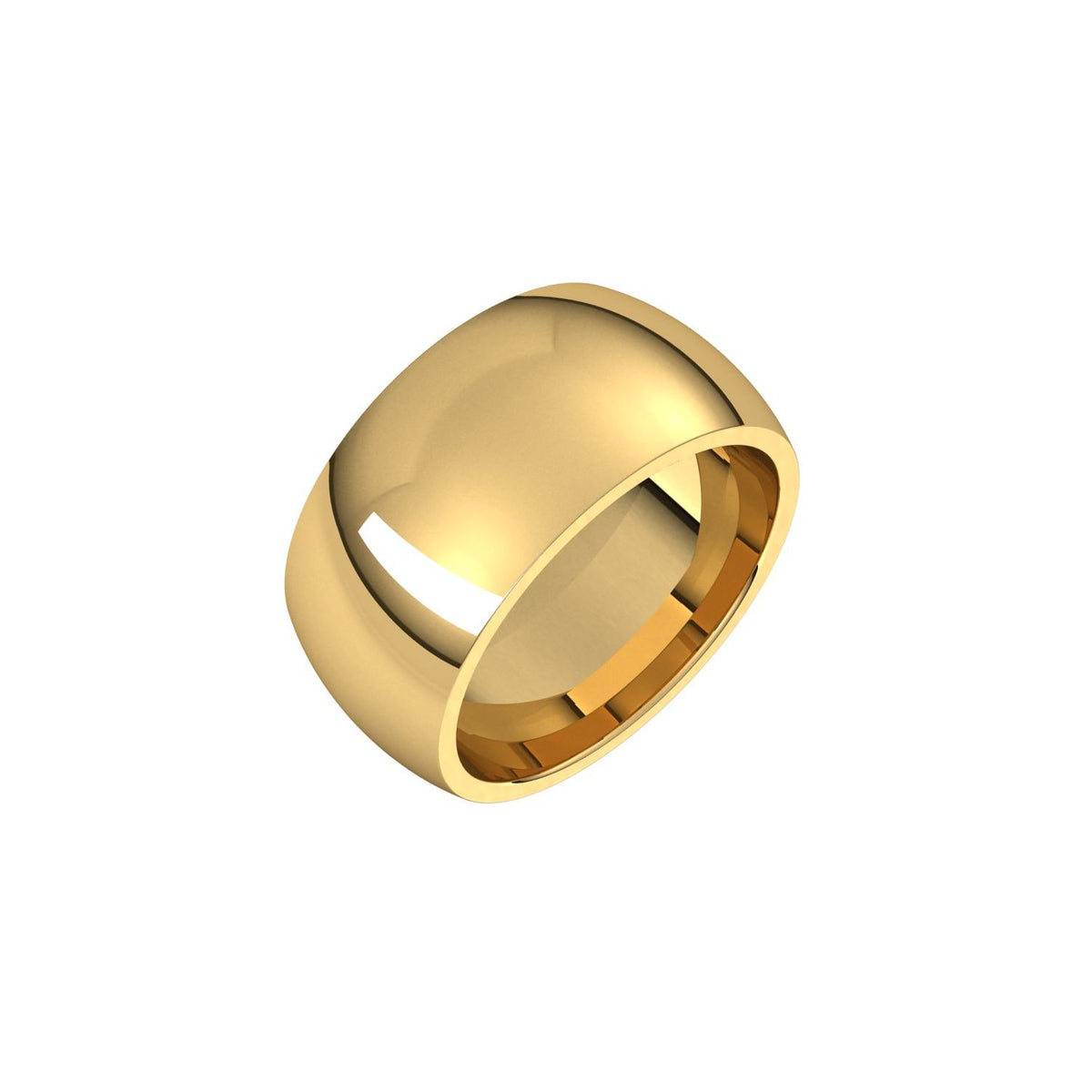 Comfort-Fit Half Round Band, 10 mm