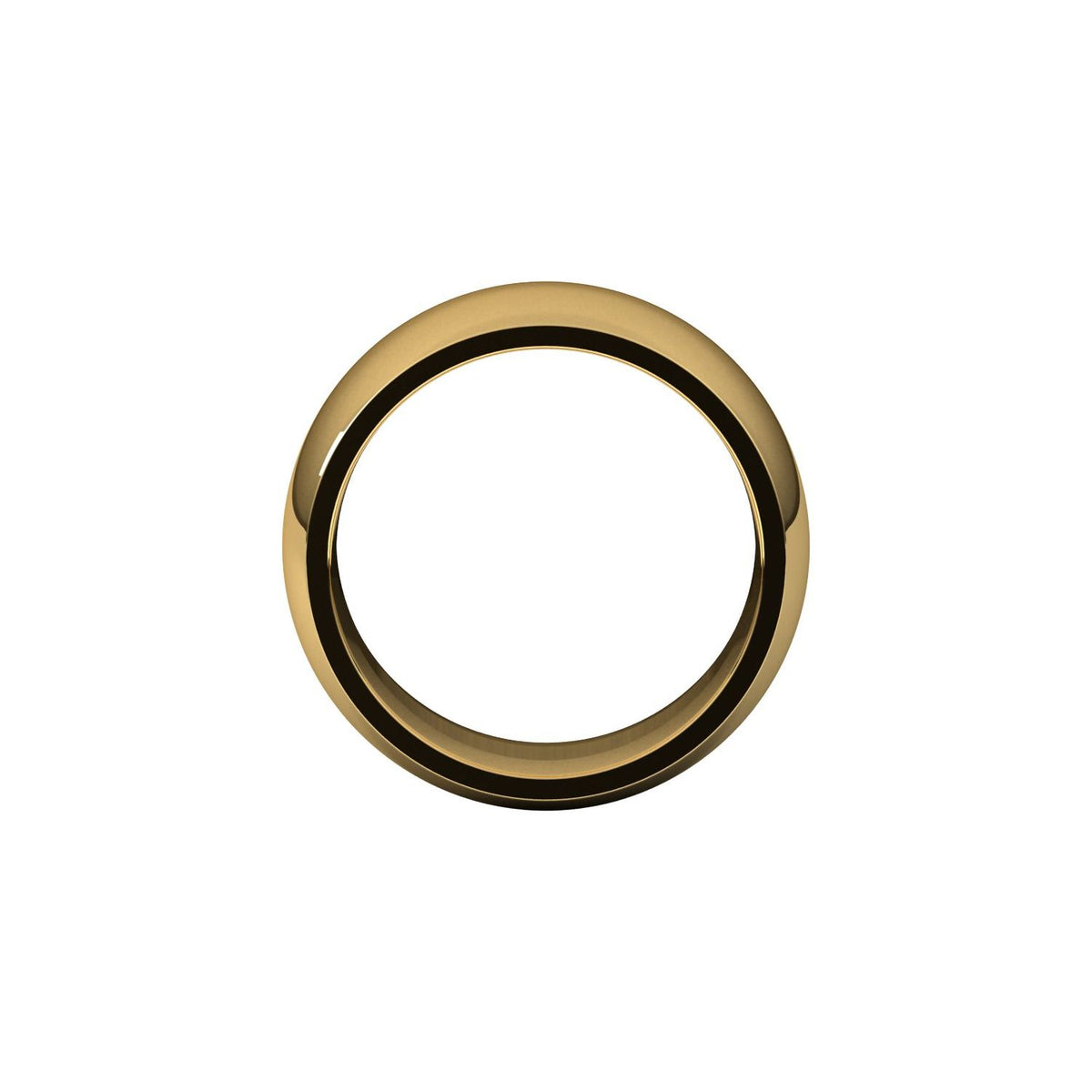 Comfort-Fit Half Round Band, 10 mm