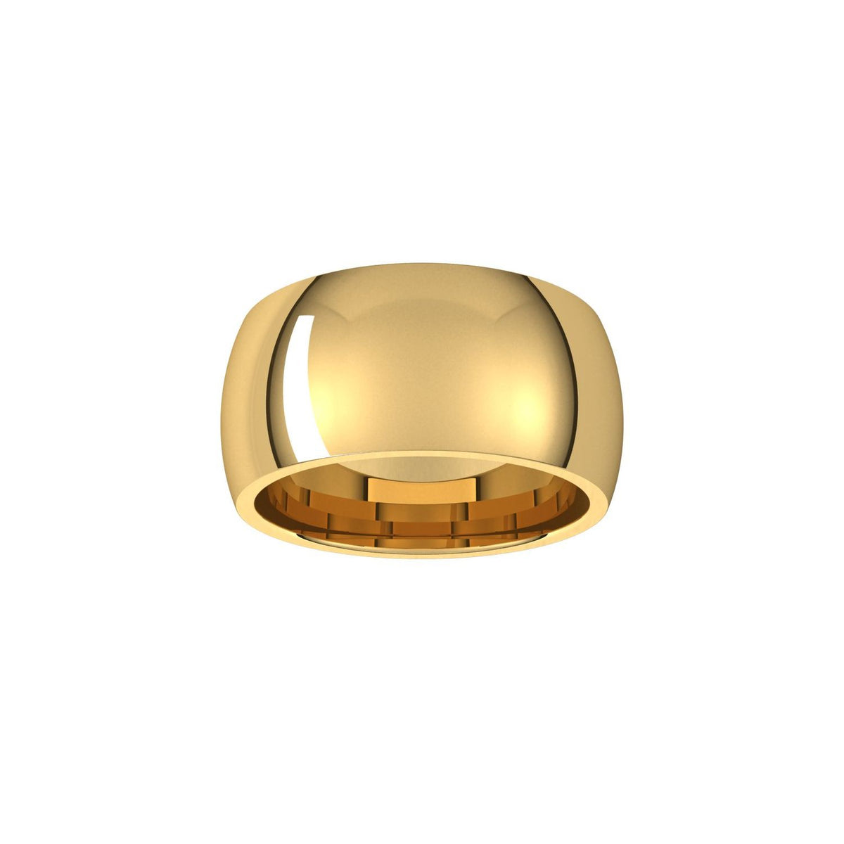 Comfort-Fit Half Round Band, 10 mm