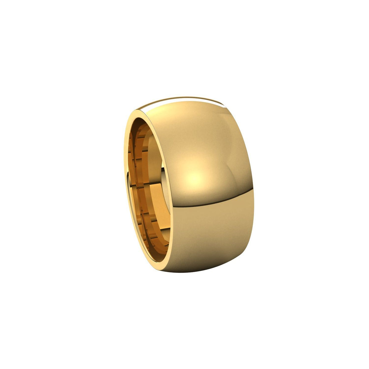 Comfort-Fit Half Round Band, 10 mm