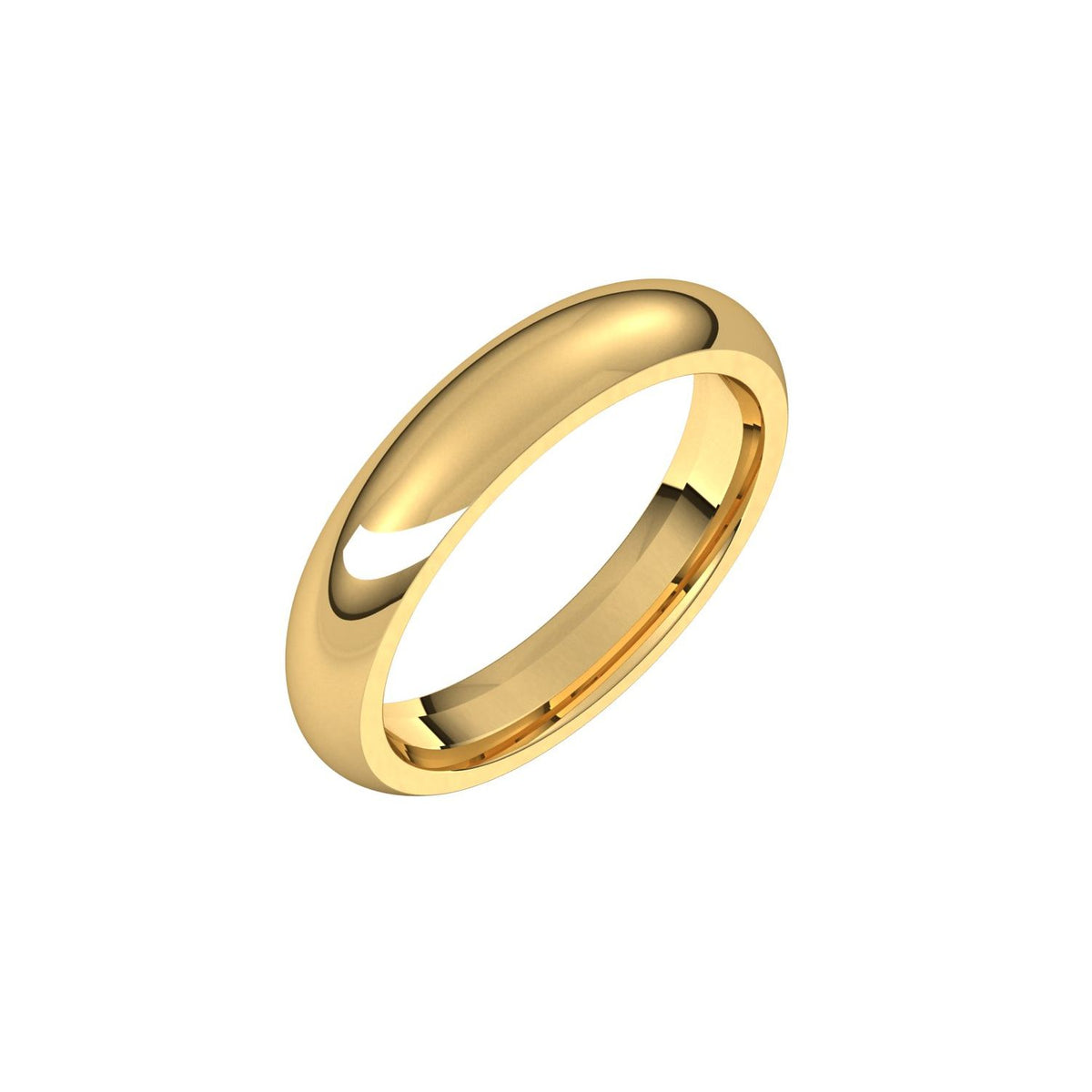 Comfort-Fit Half Round Band, 4 mm
