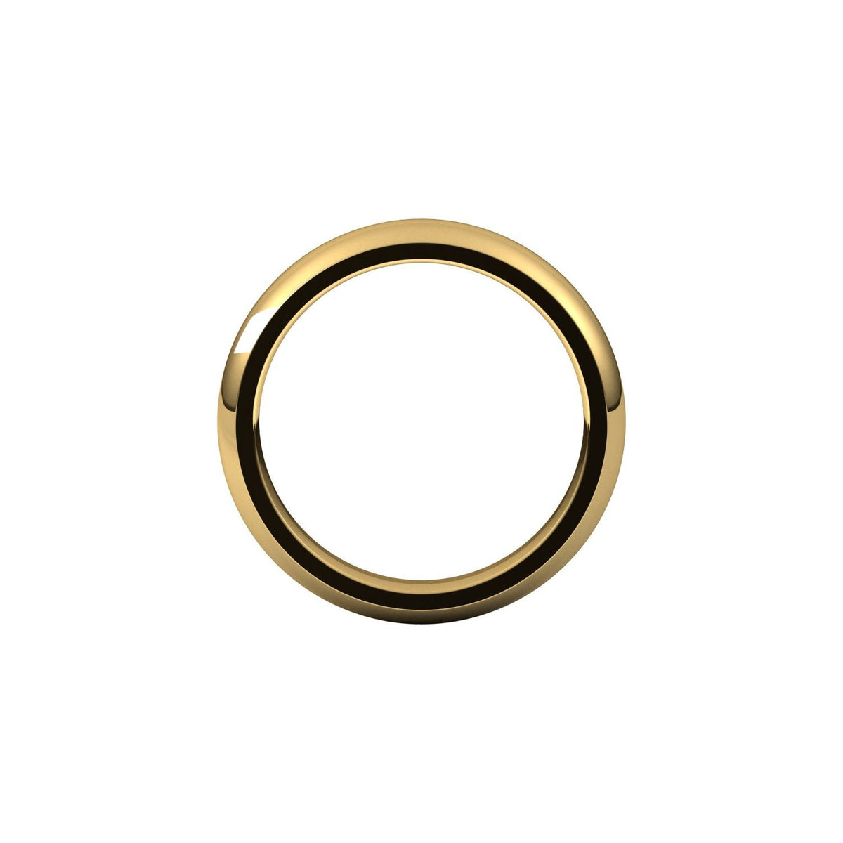 Comfort-Fit Half Round Band, 4 mm