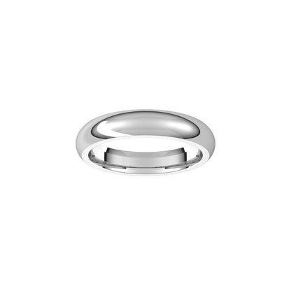 Comfort-Fit Half Round Band, 4 mm