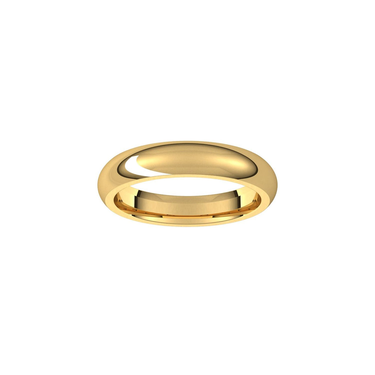Comfort-Fit Half Round Band, 4 mm