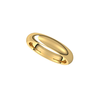 Comfort-Fit Half Round Band, 4 mm