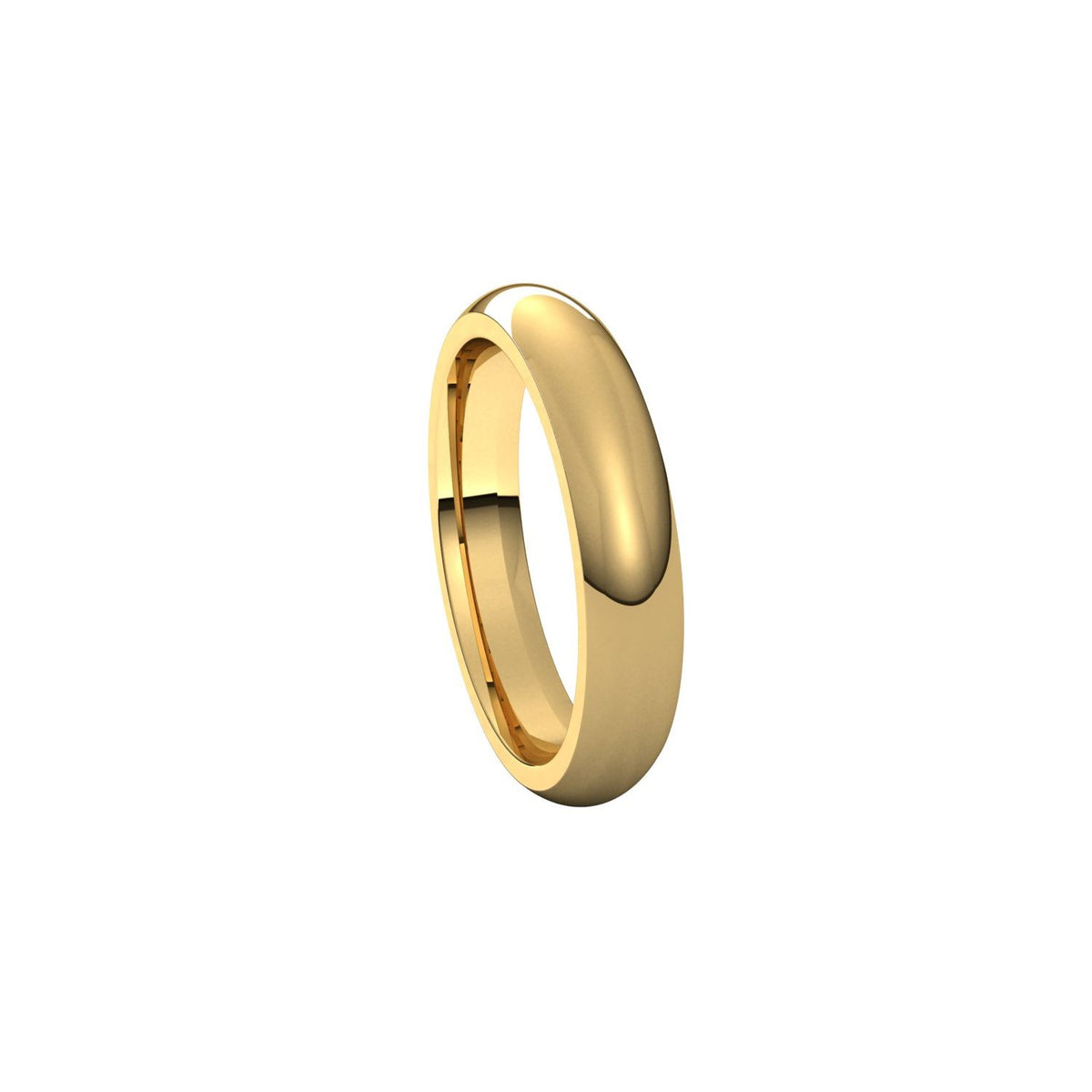 Comfort-Fit Half Round Band, 4 mm