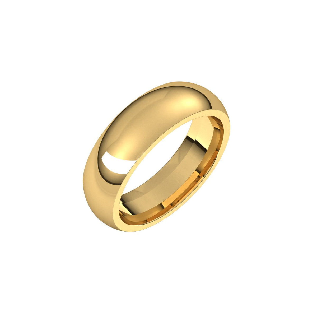 Comfort-Fit Half Round Band, 6 mm (IR)
