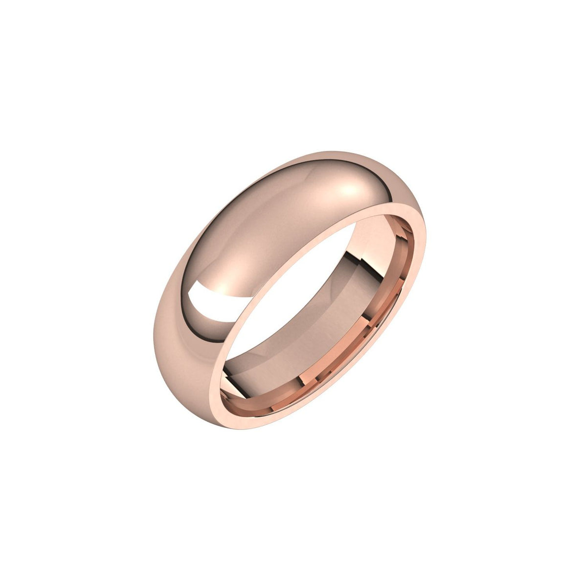 Comfort-Fit Half Round Band, 6 mm (IR)