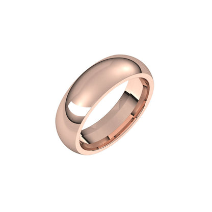 Comfort-Fit Half Round Band, 6 mm (IR)