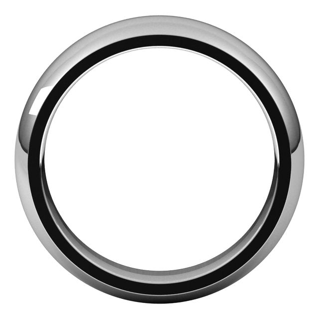 14K X1 White Gold Comfort-Fit Half Round Band