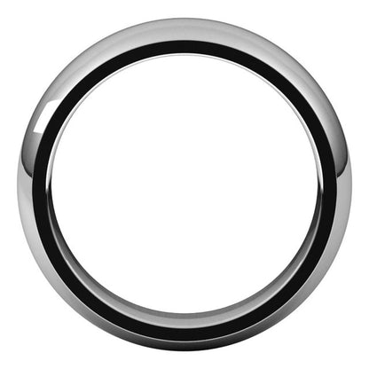 14K X1 White Gold Comfort-Fit Half Round Band