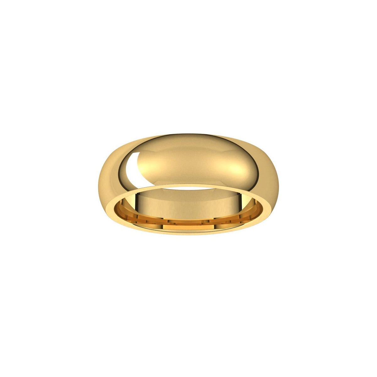 Comfort-Fit Half Round Band, 6 mm (IR)