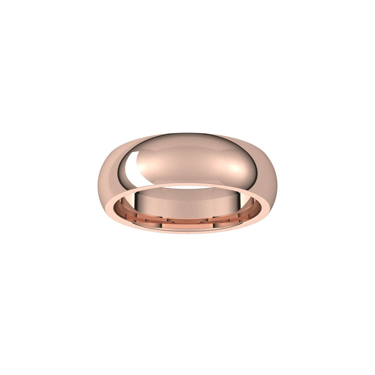 Comfort-Fit Half Round Band, 6 mm (IR)