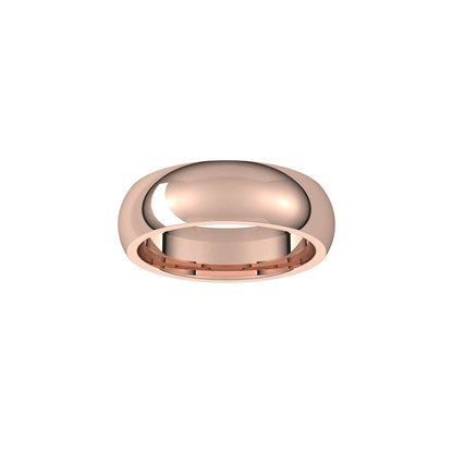 Comfort-Fit Half Round Band, 6 mm (IR)
