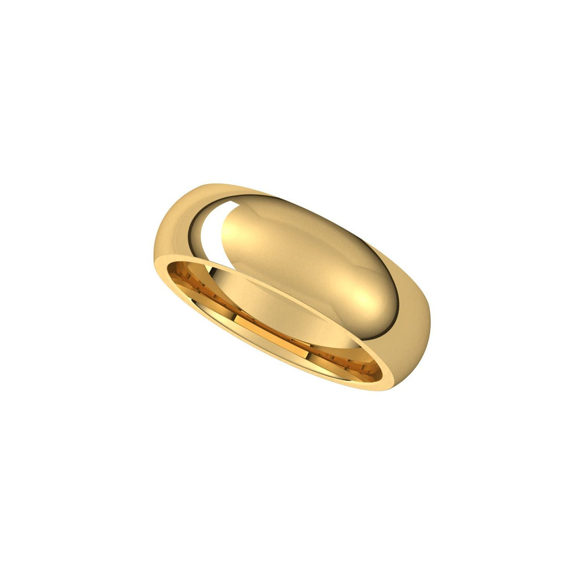 Comfort-Fit Half Round Band, 6 mm (IR)