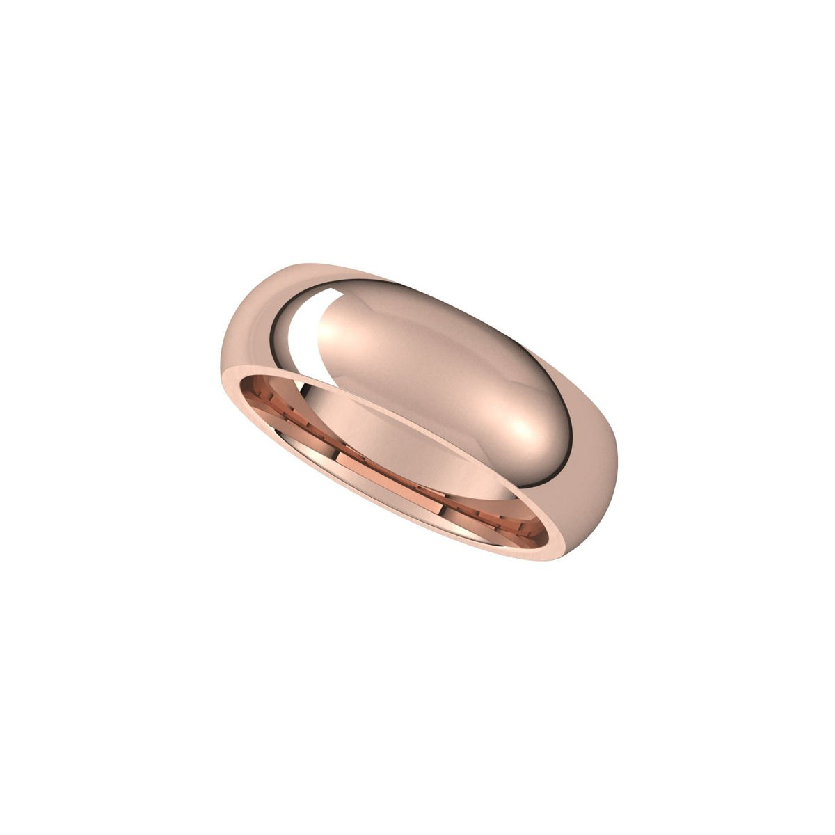 Comfort-Fit Half Round Band, 6 mm (IR)