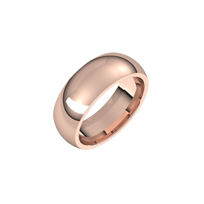 Comfort-Fit Half Round Band, 7 mm