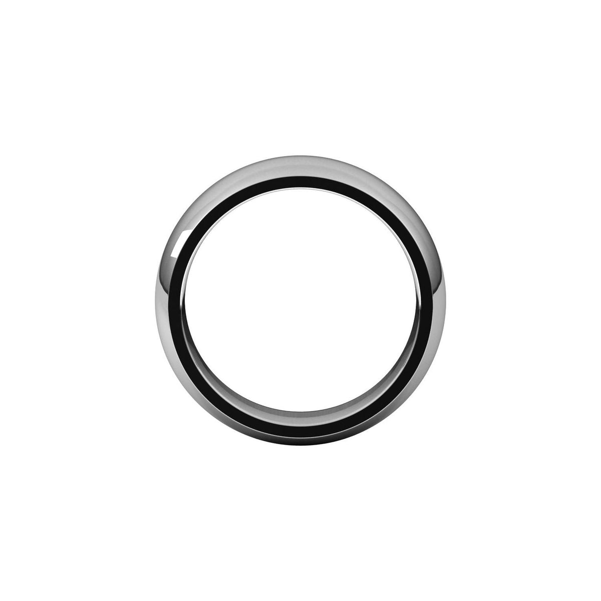 14K X1 White Gold Comfort-Fit Half Round Band
