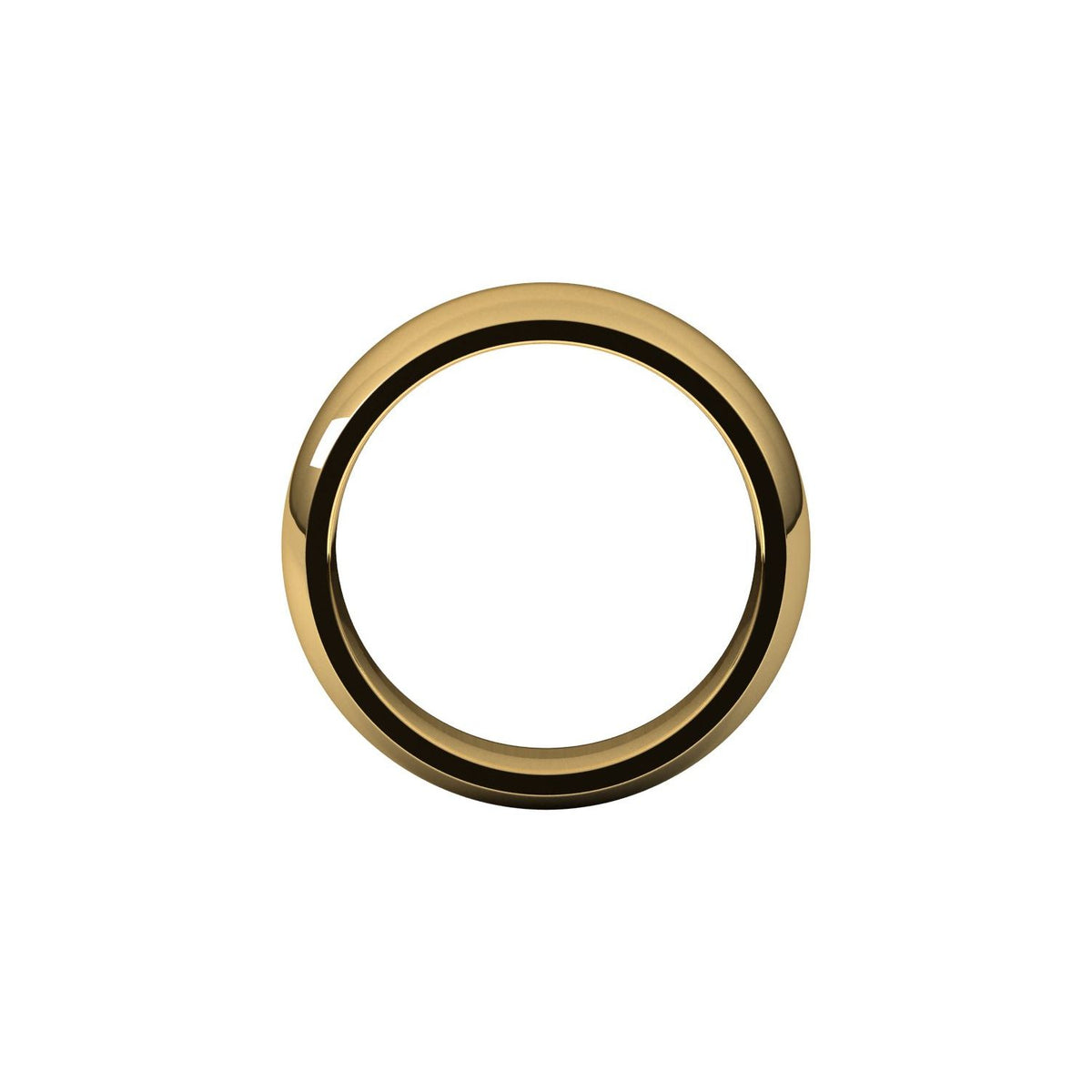 Comfort-Fit Half Round Band, 7 mm