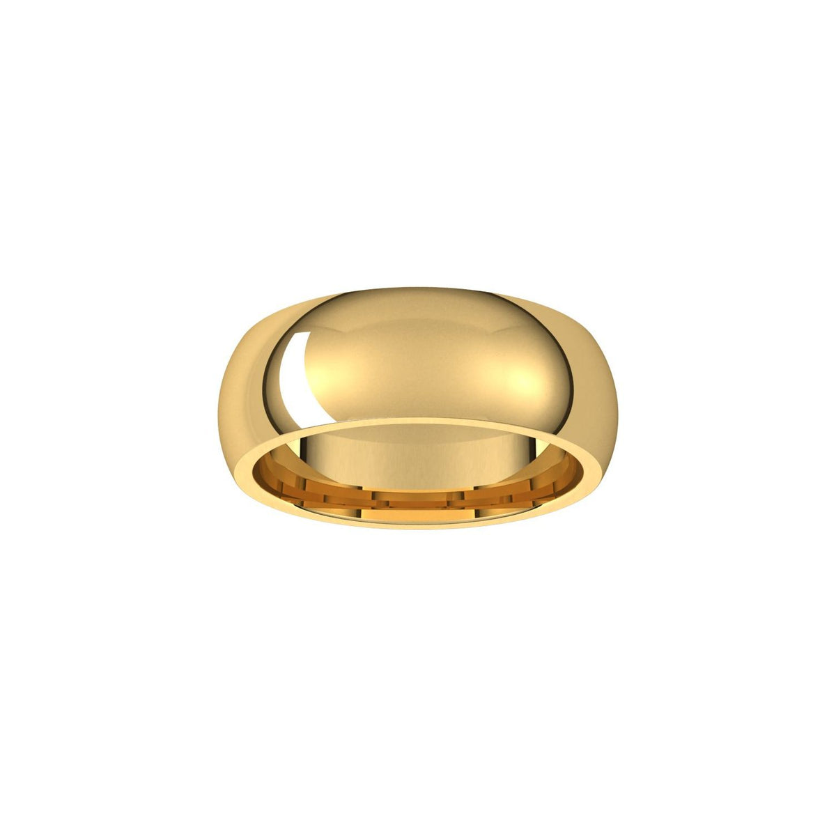 Comfort-Fit Half Round Band, 7 mm