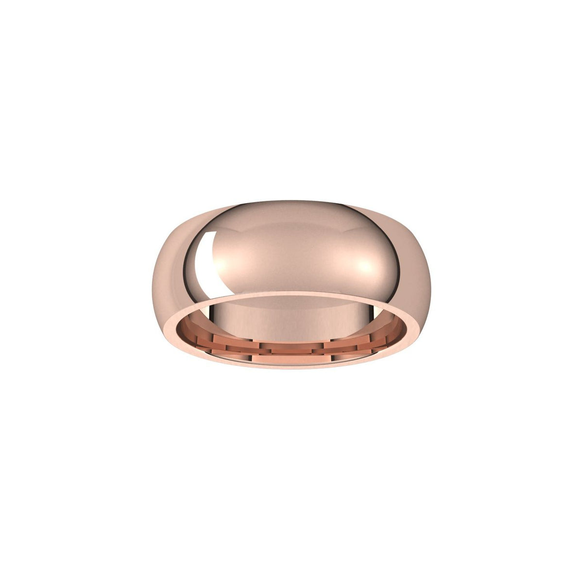 Comfort-Fit Half Round Band, 7 mm
