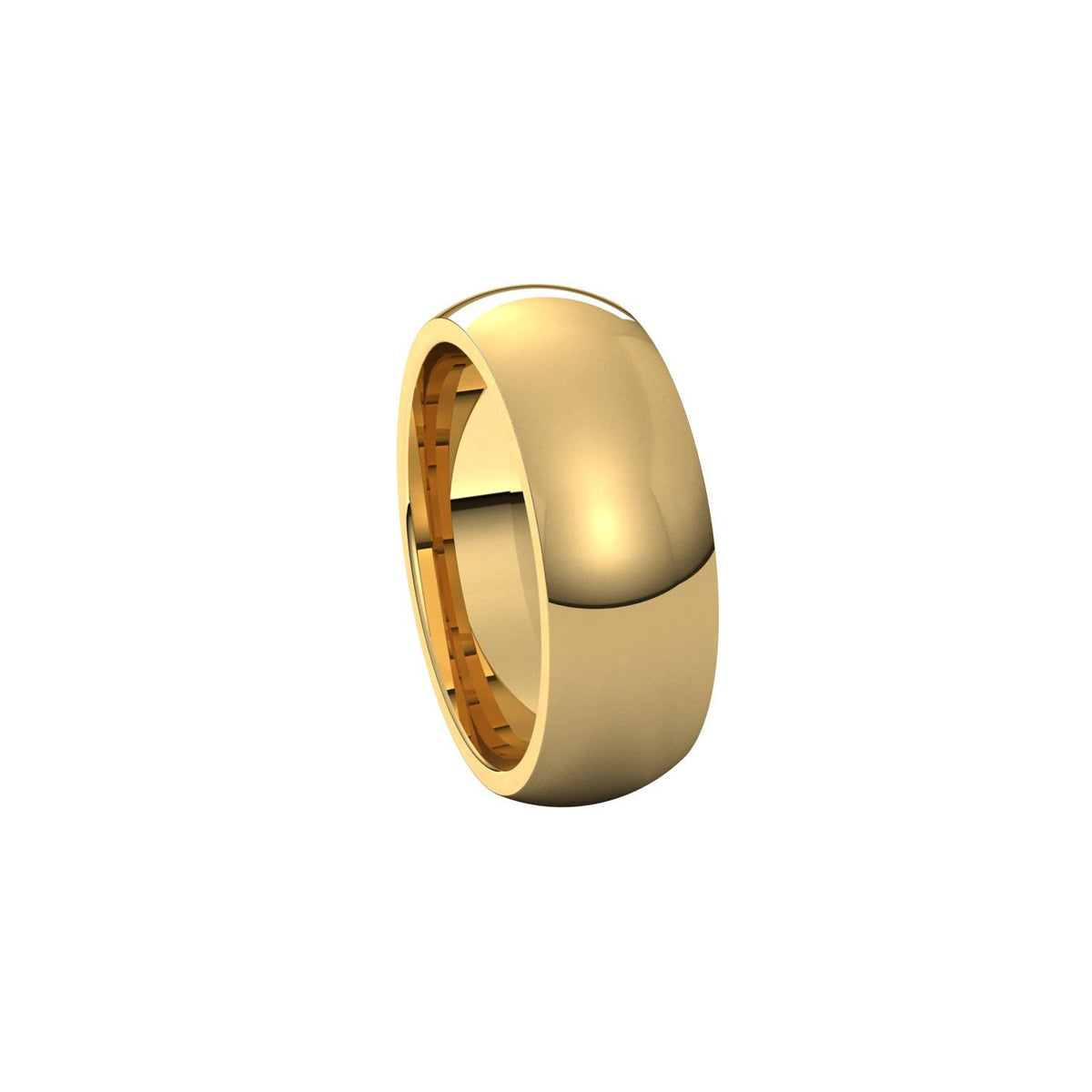 Comfort-Fit Half Round Band, 7 mm