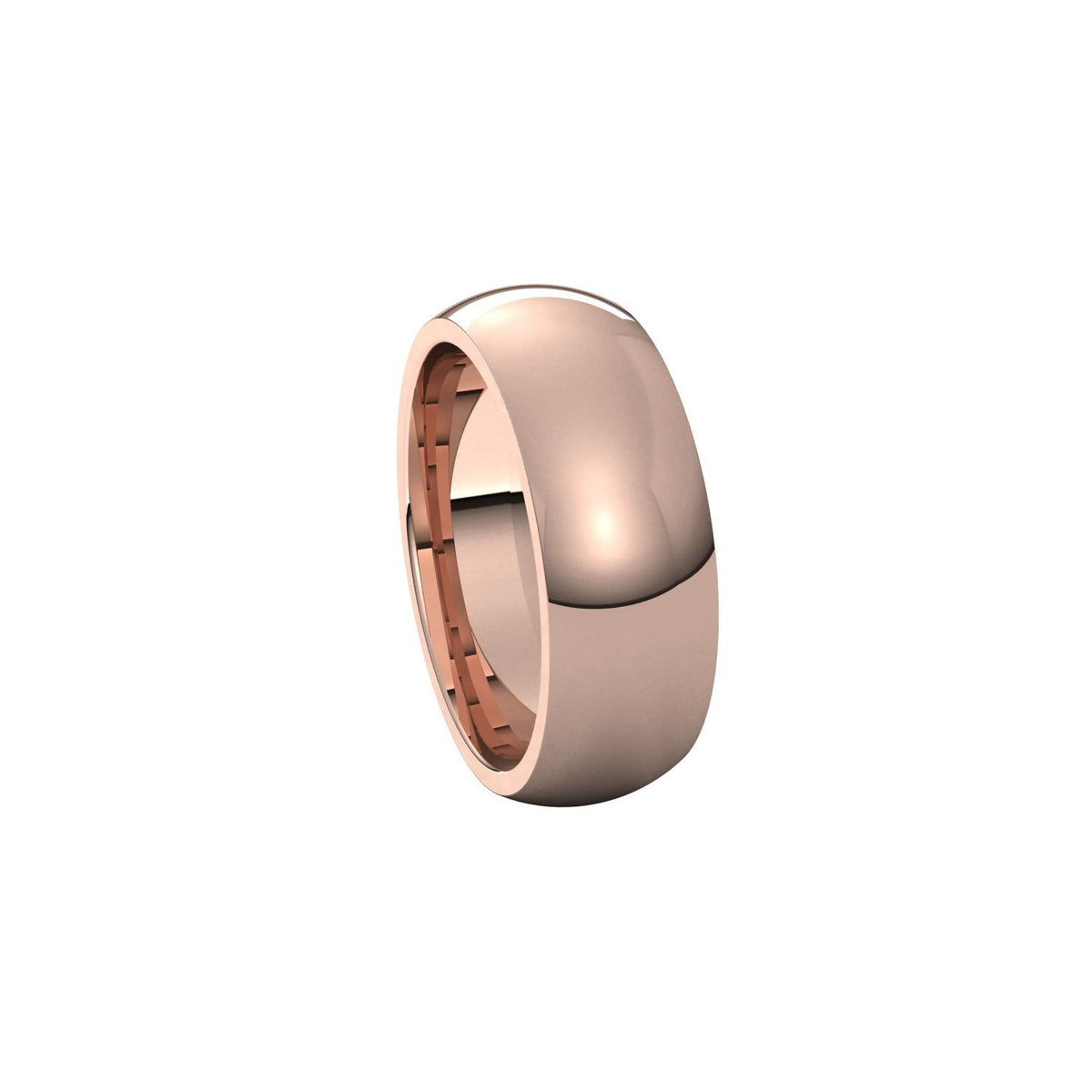 Comfort-Fit Half Round Band, 7 mm