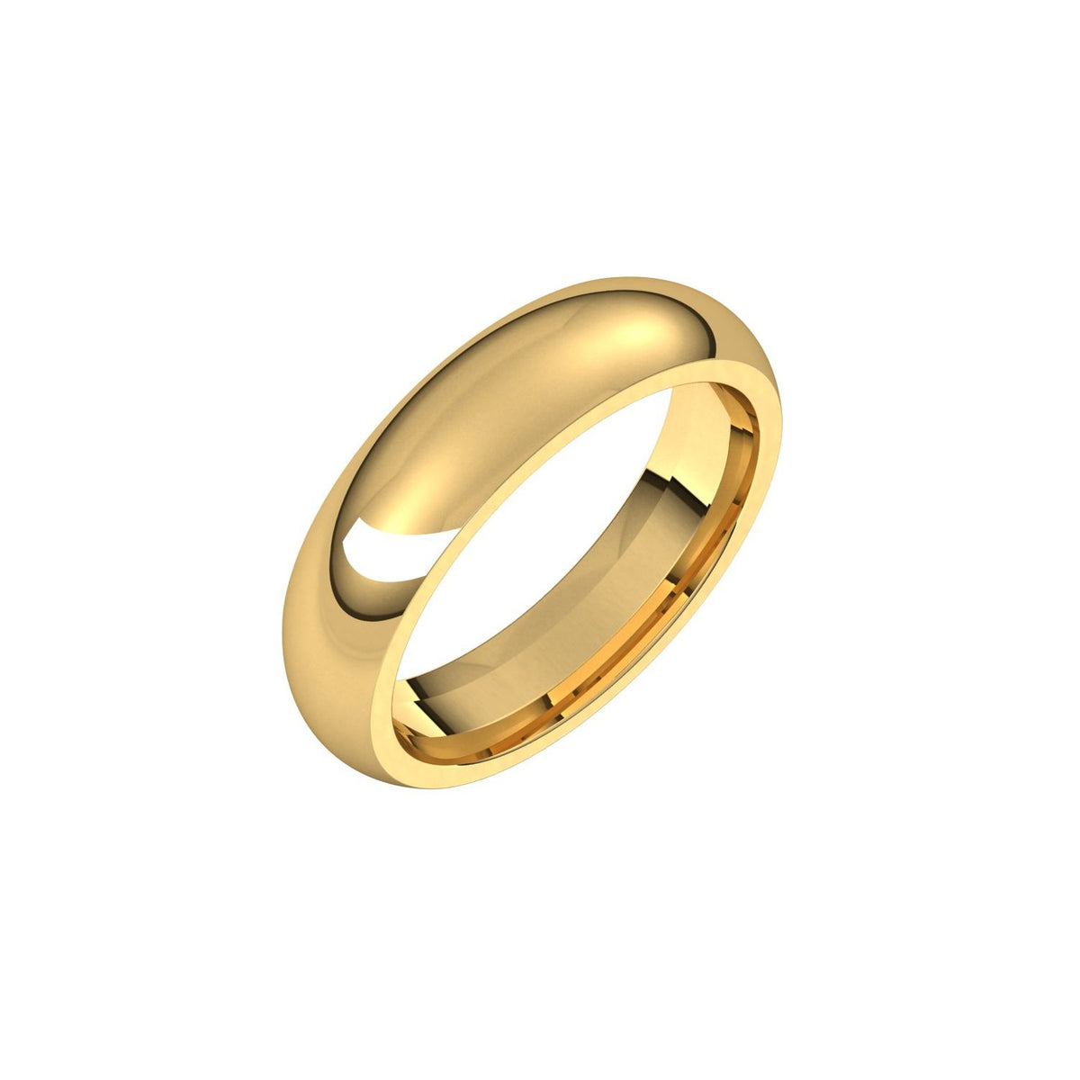 Comfort-Fit Half Round Band, 5 mm