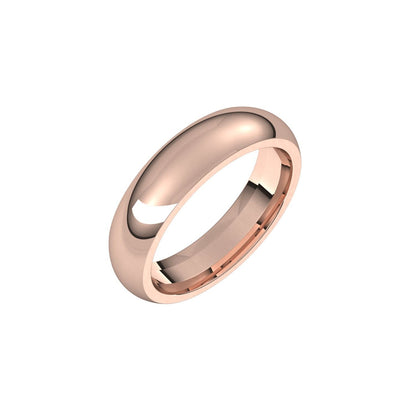 Comfort-Fit Half Round Band, 5 mm