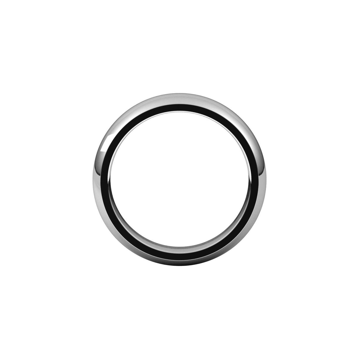 14K X1 White Gold Comfort-Fit Half Round Band
