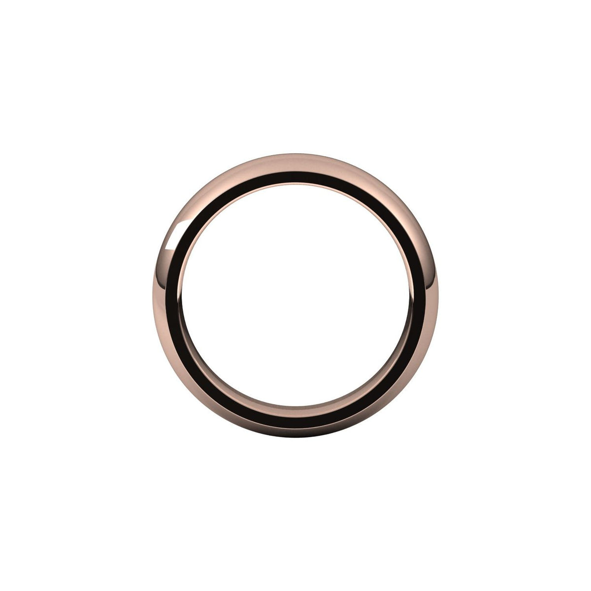 Comfort-Fit Half Round Band, 5 mm