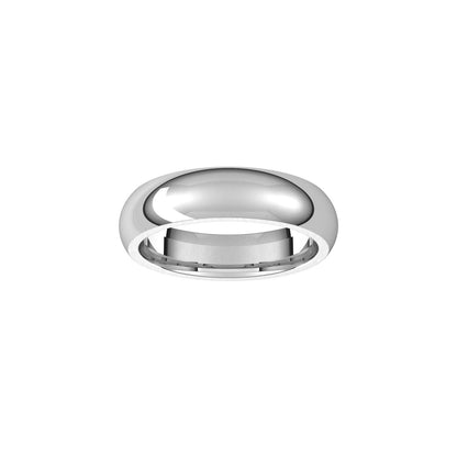 14K X1 White Gold Comfort-Fit Half Round Band