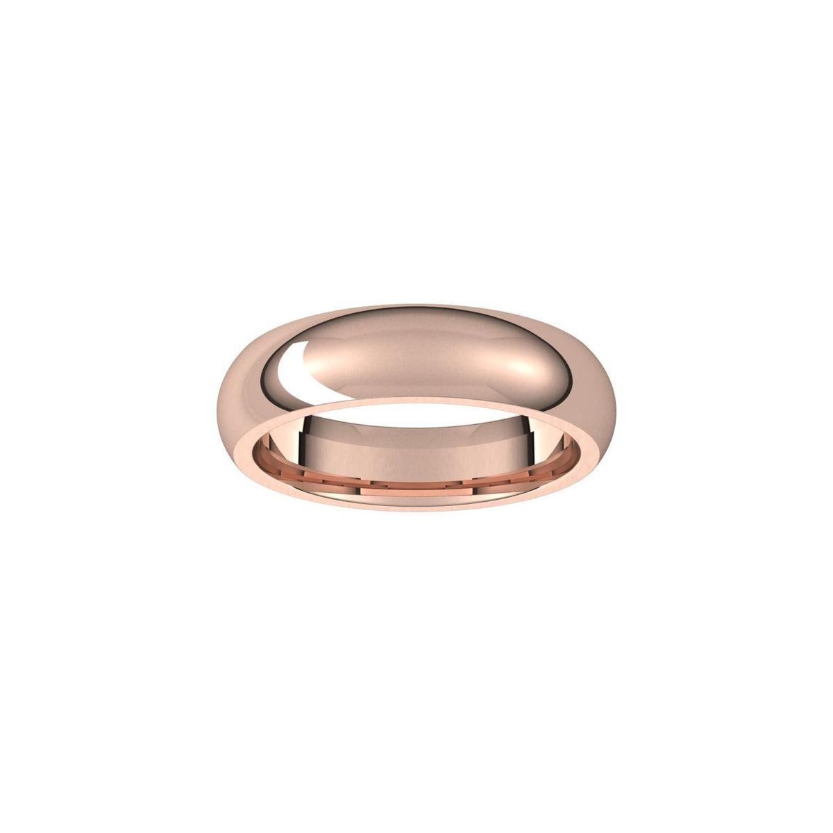 Comfort-Fit Half Round Band, 5 mm