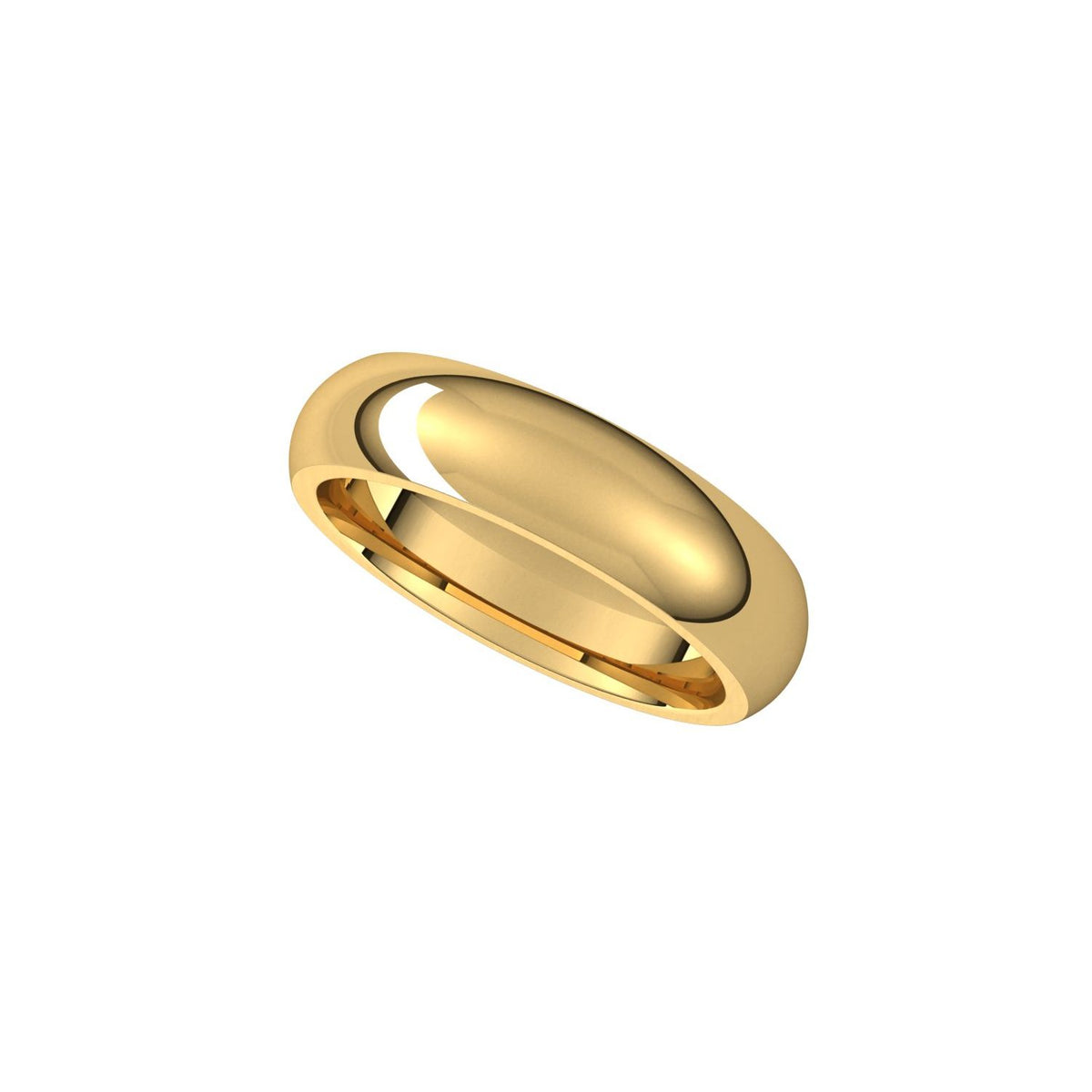 Comfort-Fit Half Round Band, 5 mm