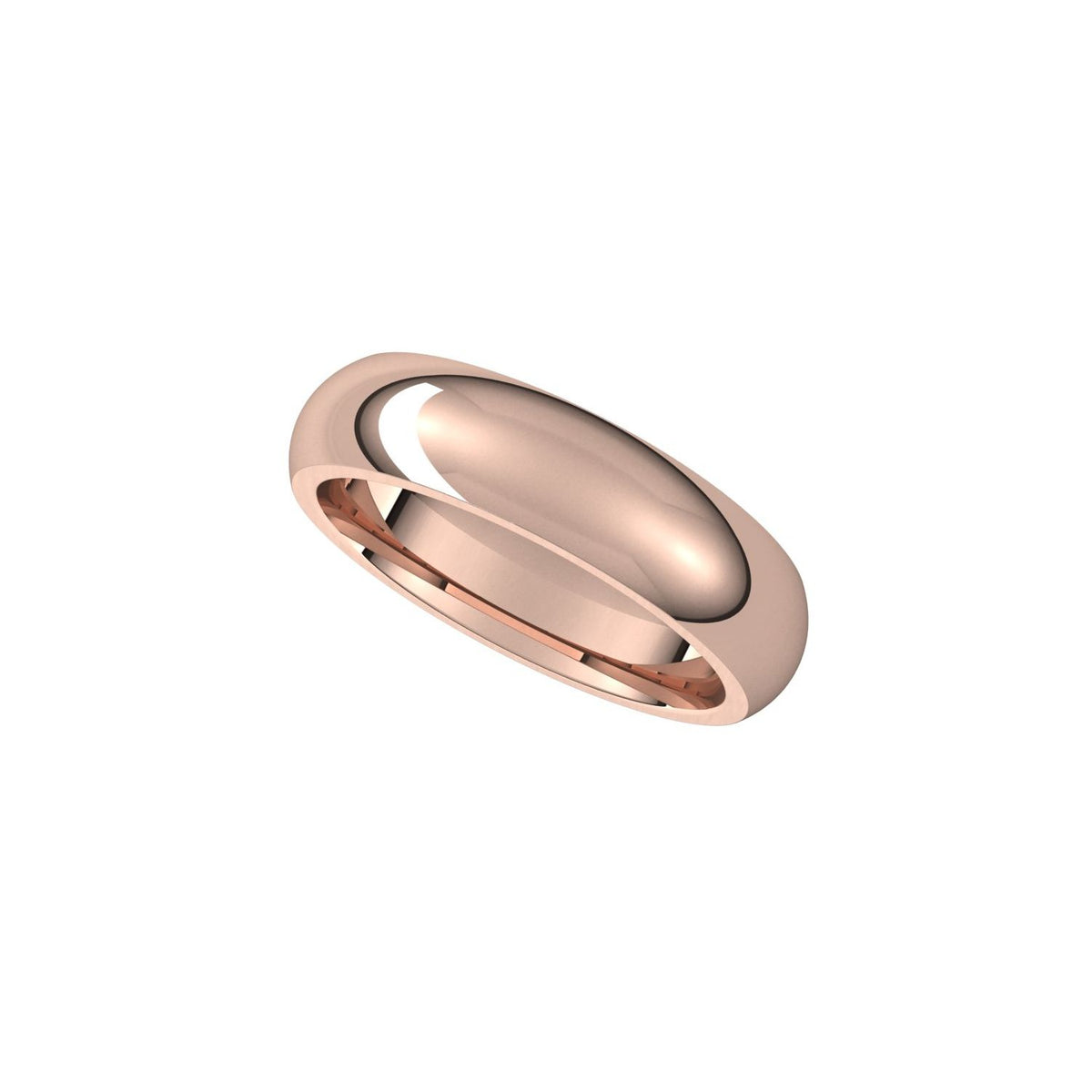 Comfort-Fit Half Round Band, 5 mm