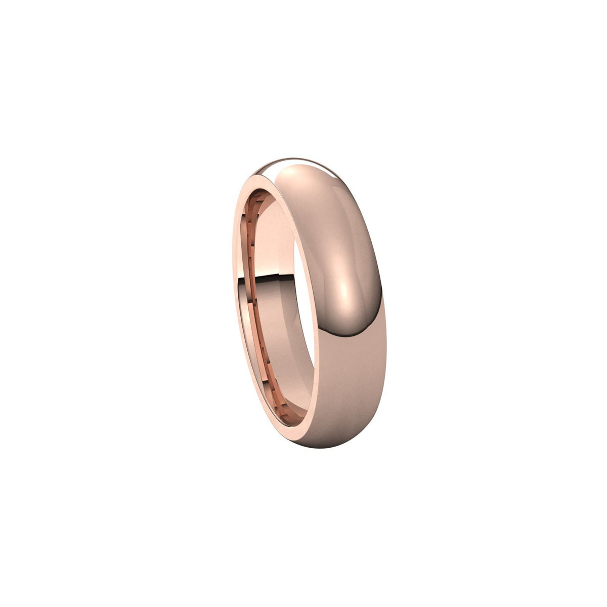 Comfort-Fit Half Round Band, 5 mm