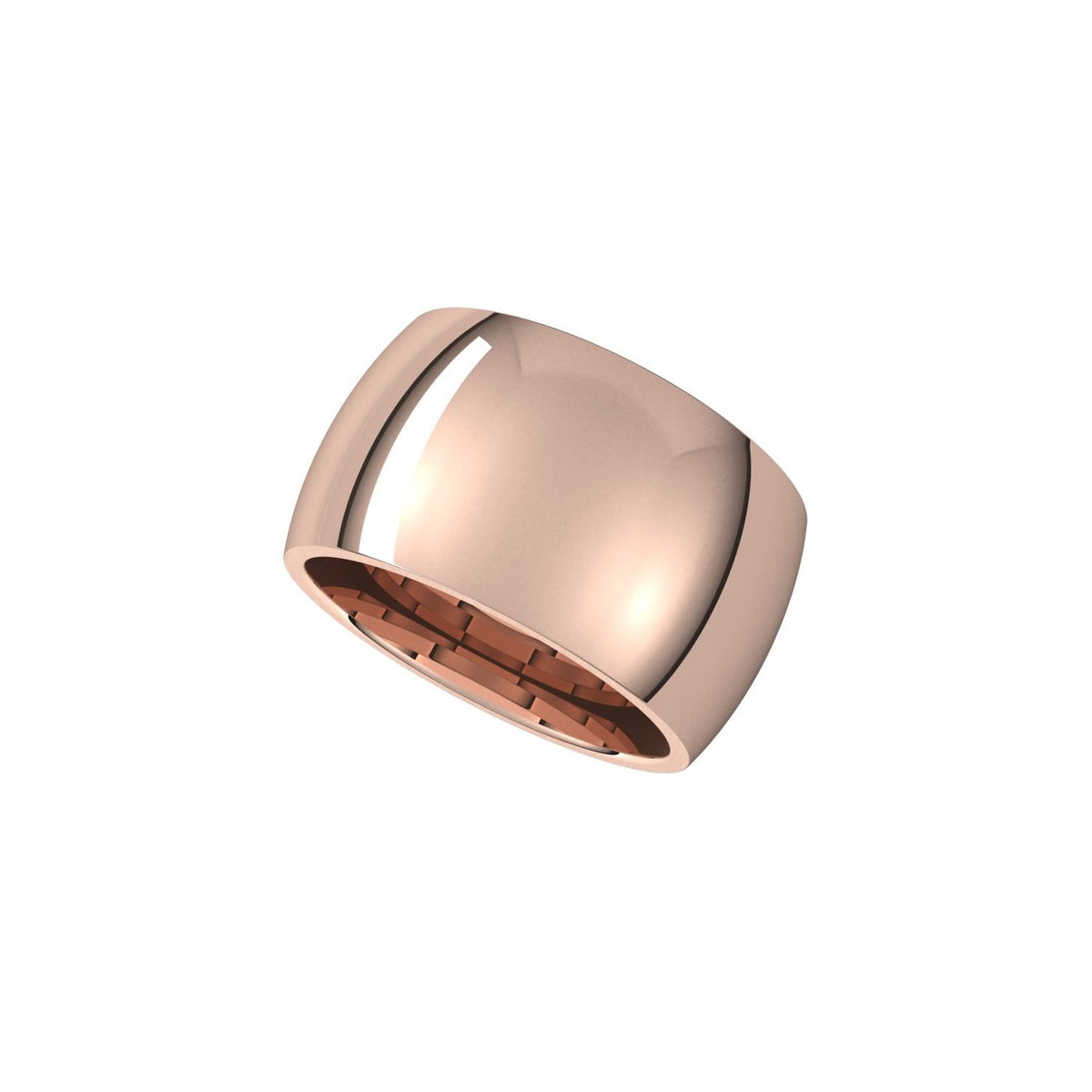 Comfort-Fit Half Round Band, 12 mm