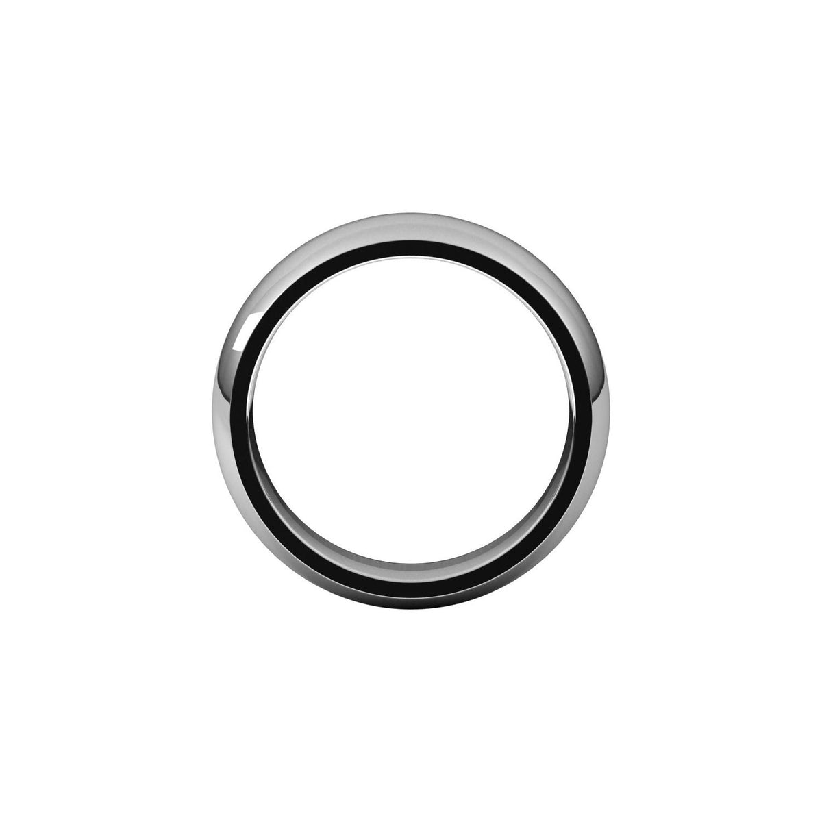 14K White Gold Comfort-Fit Half Round Band