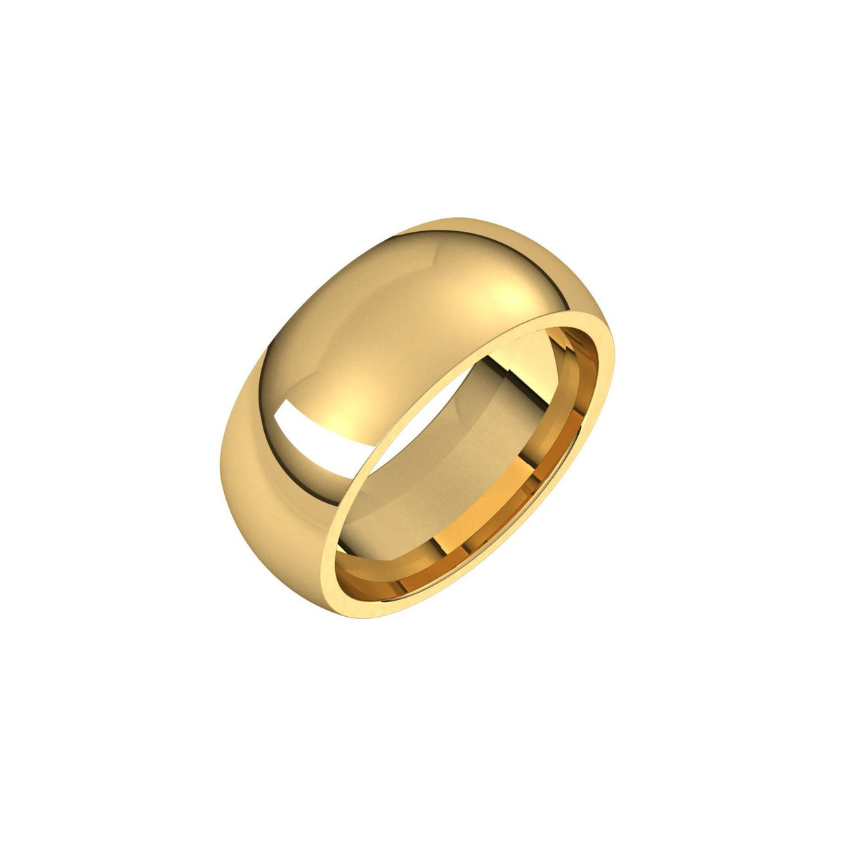 Comfort-Fit Half Round Band, 8 mm