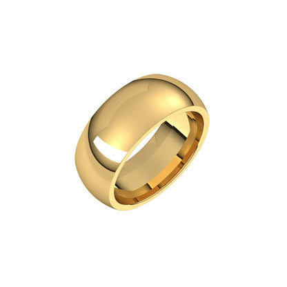 Comfort-Fit Half Round Band, 8 mm