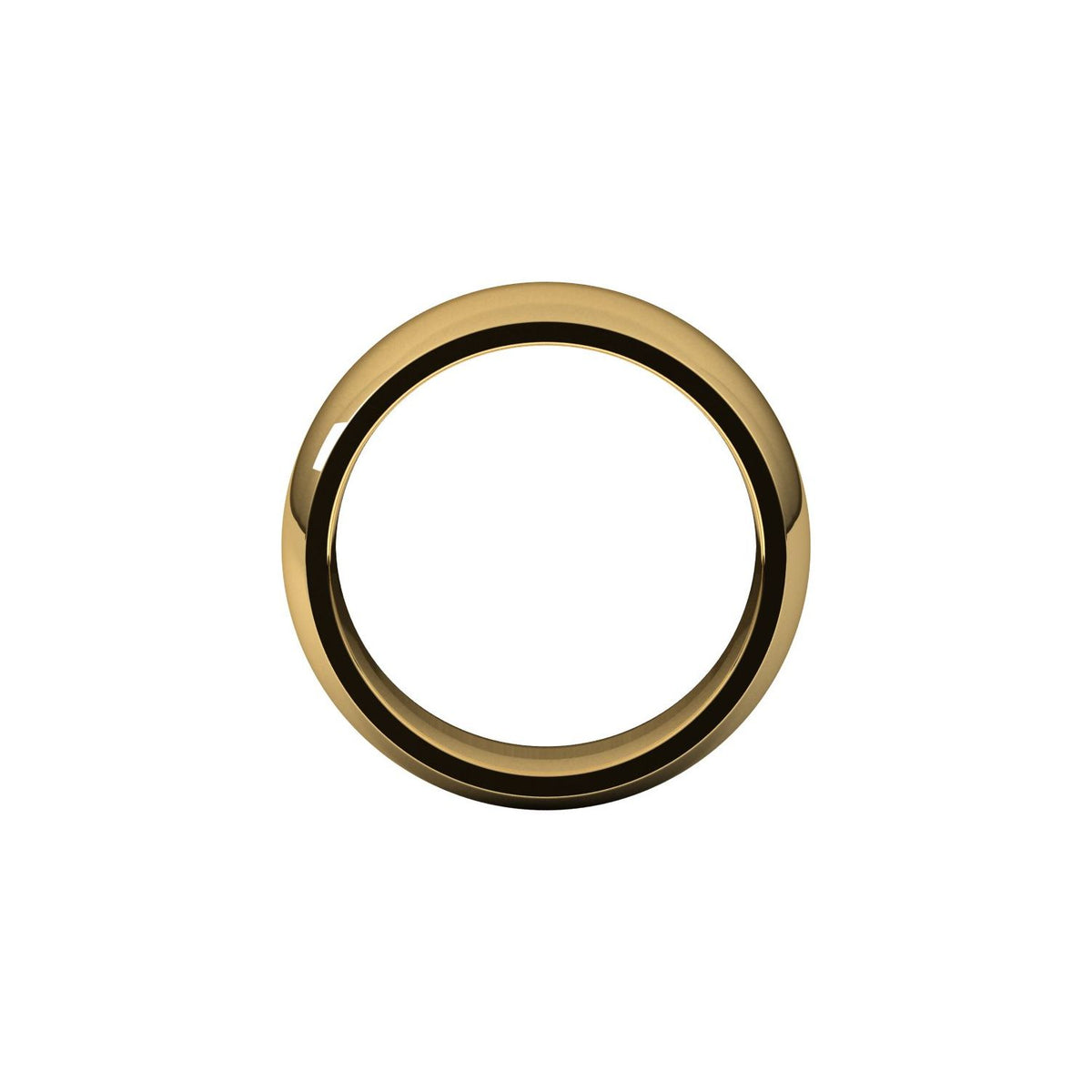 Comfort-Fit Half Round Band, 8 mm