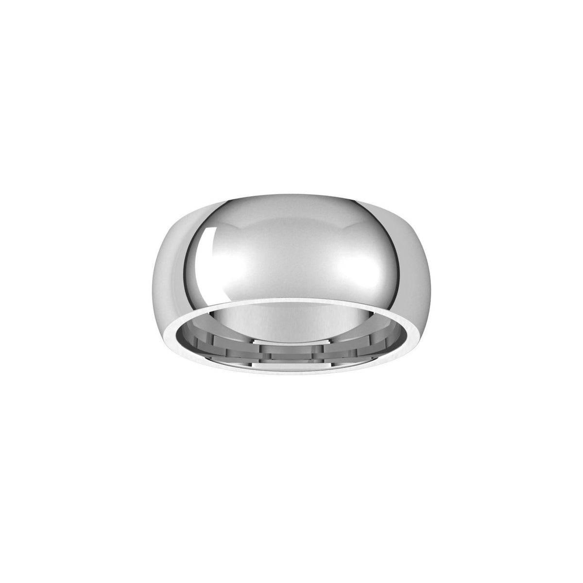 Comfort-Fit Half Round Band, 8 mm