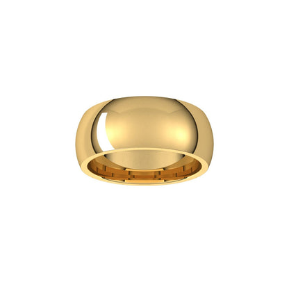 Comfort-Fit Half Round Band, 8 mm