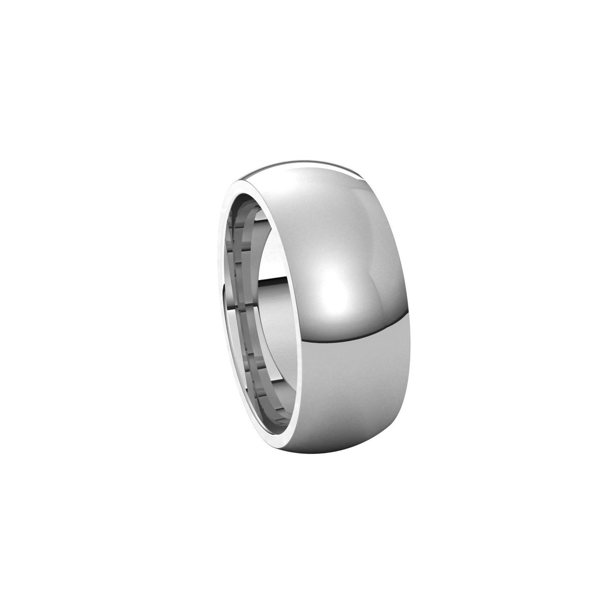 Comfort-Fit Half Round Band, 8 mm