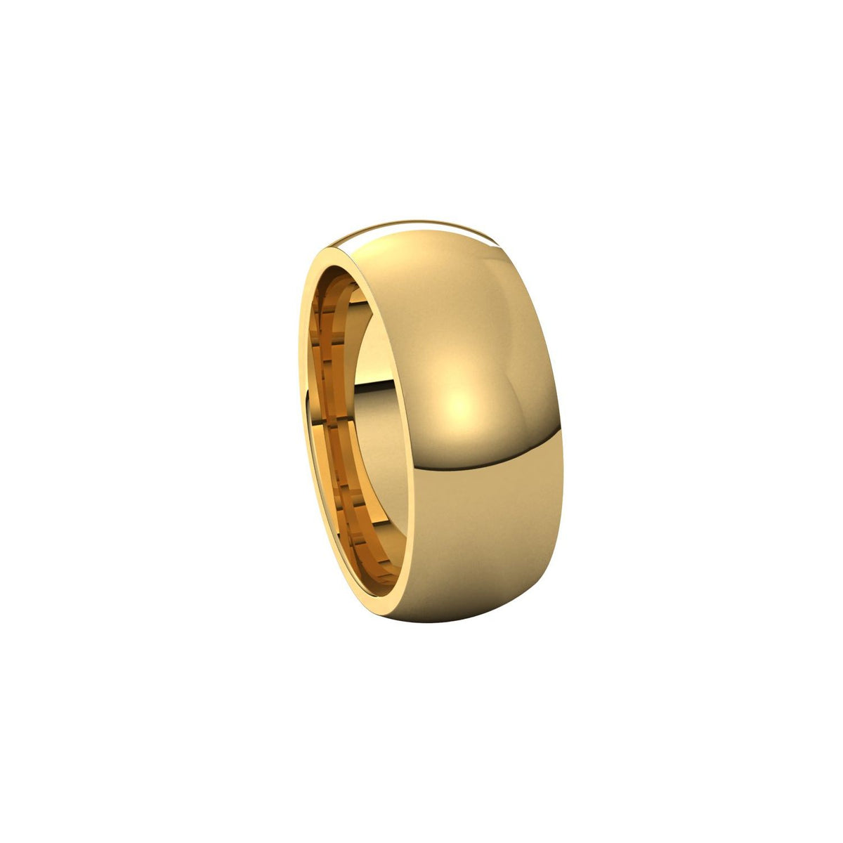 Comfort-Fit Half Round Band, 8 mm