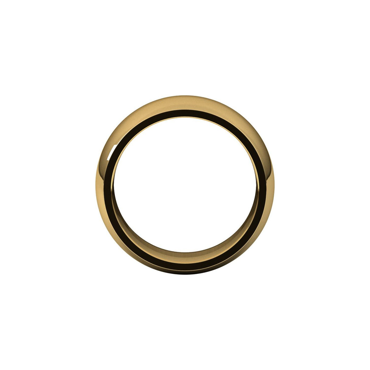 Comfort-Fit Half Round Band, 9 mm