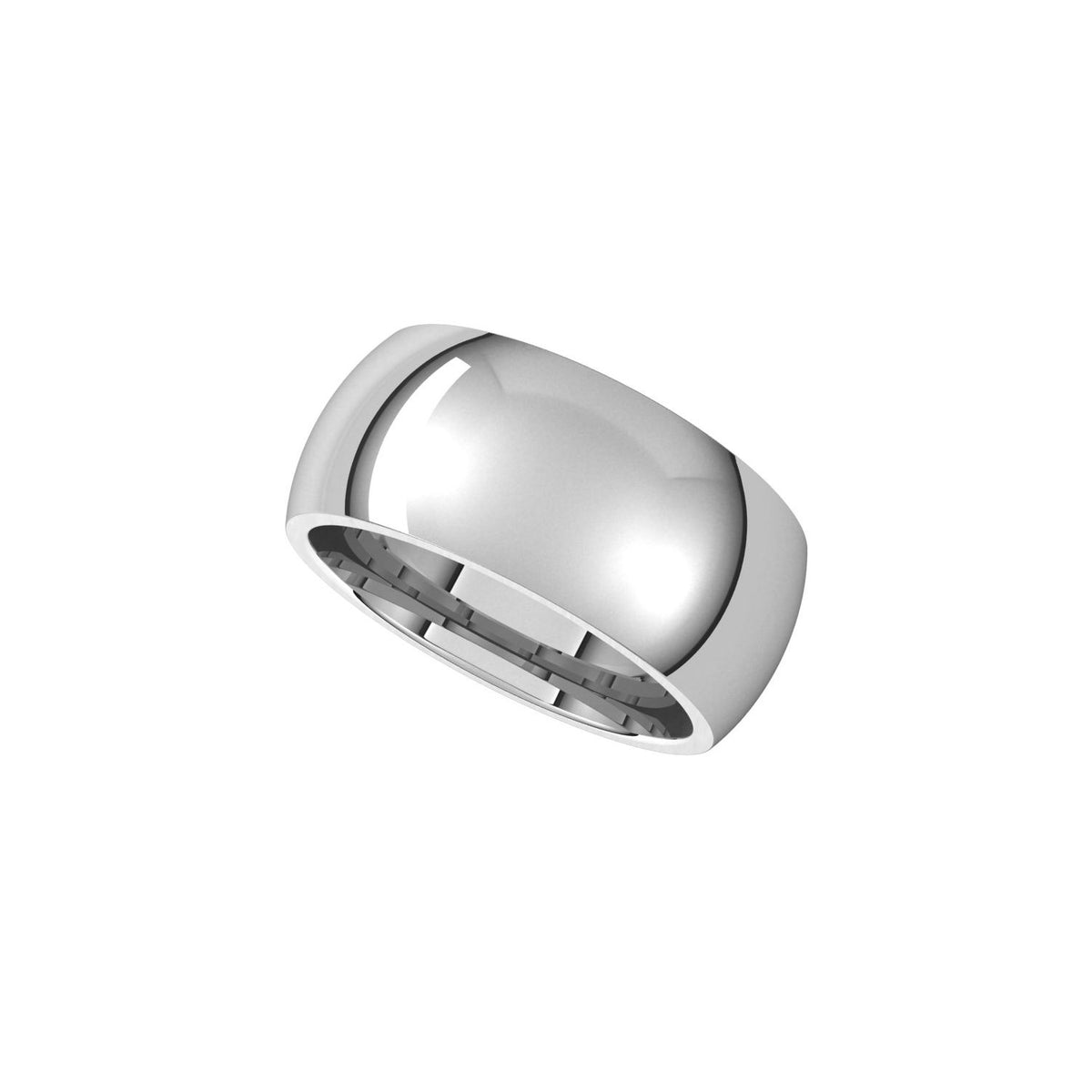 Comfort-Fit Half Round Band, 9 mm