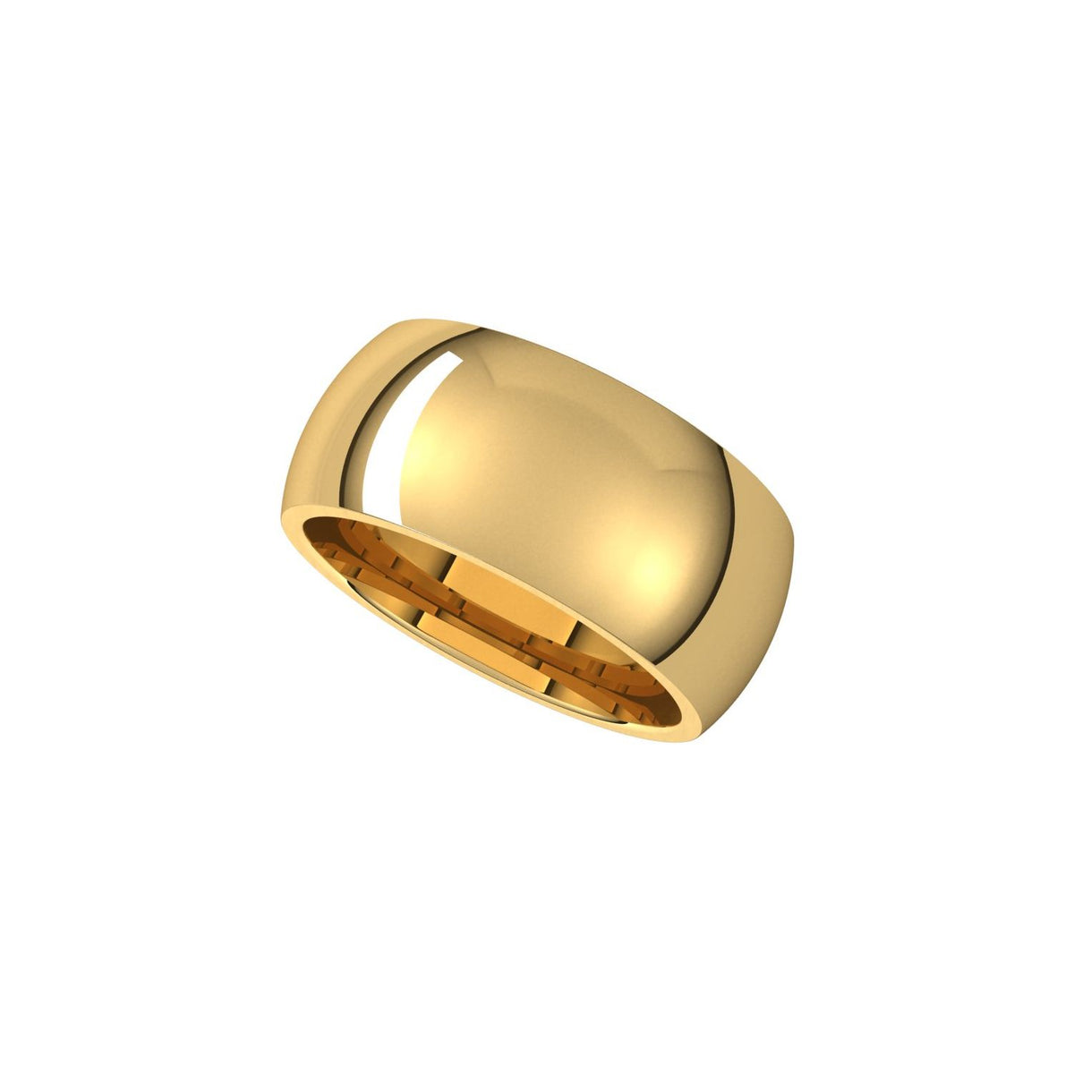 Comfort-Fit Half Round Band, 9 mm