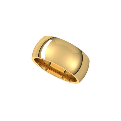 Comfort-Fit Half Round Band, 9 mm