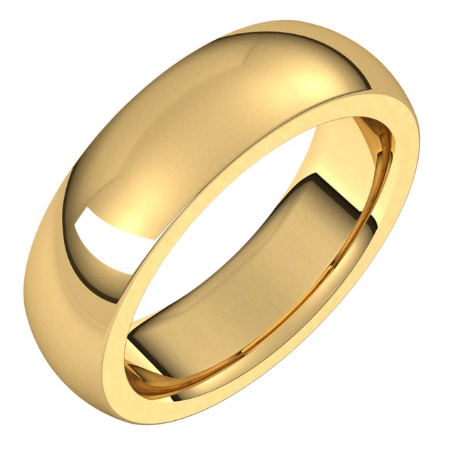 Heavyweight Comfort-Fit Half Round Band